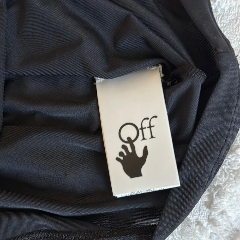OFF-WHITE Swiss Cheese semi sheer top - Picture 8 of 9